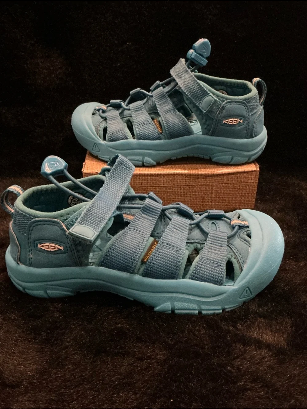 Keen Newport H2 Kids Teal Blue Closed-Toe Waterproof Sandals Size 13
